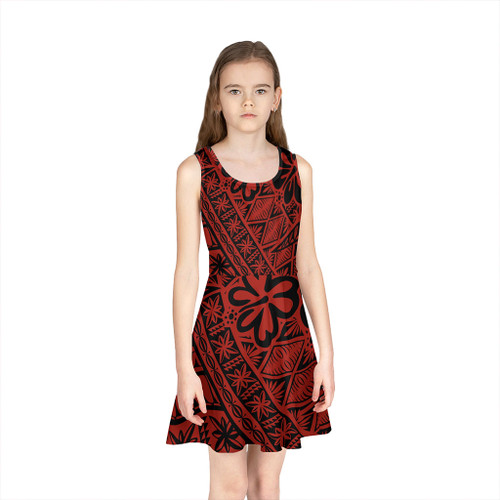 Tonga Girls Sleeveless Sundress Kupesi Ngatu