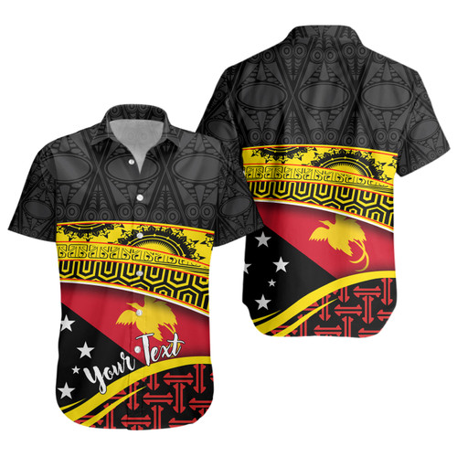 Papua New Guinea Custom Personalized Short Sleeve Shirt With Tribal Motif