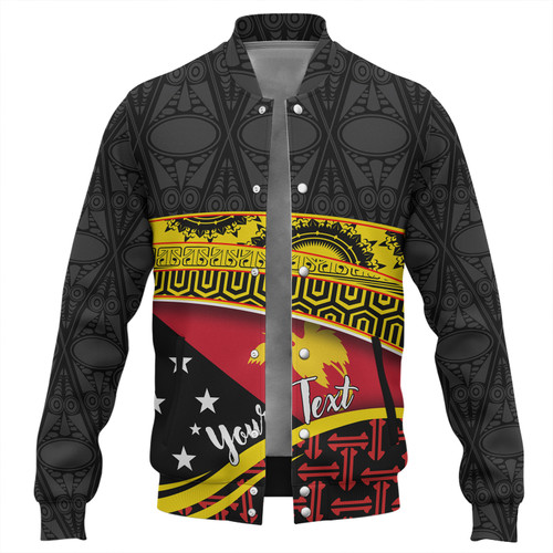 Papua New Guinea Custom Personalized Baseball Jacket With Tribal Motif