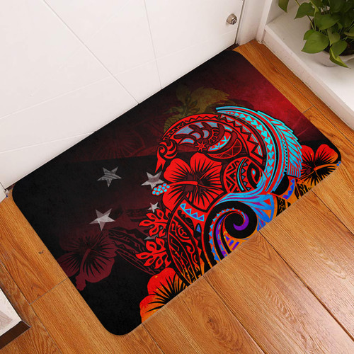 Papua New Guinea Door Mat Birds Of Paradise With Flag Color Style