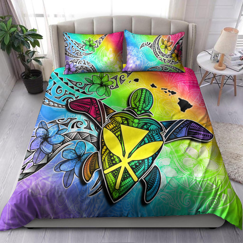 Hawaii Bedding Set Hawaii Map And Turtle Tribal Patterns