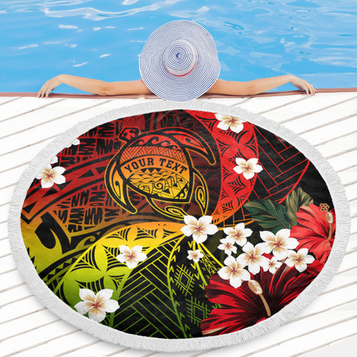Hawaii Beach Blanket Custom Turtle Style Reggae Tropical