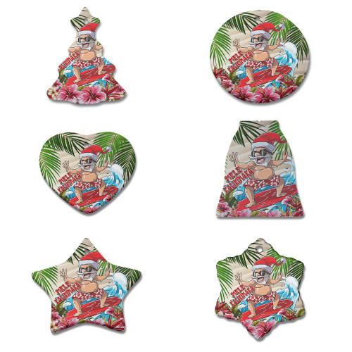Hawaii Ceramic Ornament  Santa Claus Christmas Tropical