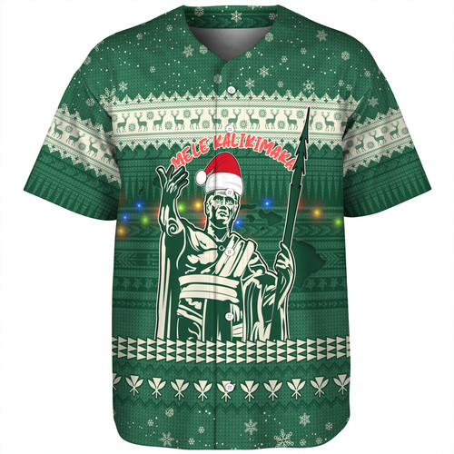 Hawaii Baseball Shirt Christmas Hawaii King Tribal Pattern