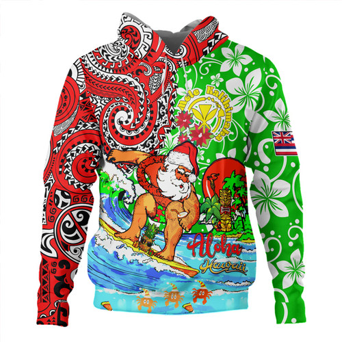 Hawaii Hoodie Mele Kalikimaka & Hauoli Makahiki Hou Hawaiian Tatau Christmas