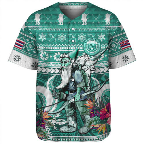 Hawaii Baseball Shirt Custom Ugly Gnome Packing Out a Unicorn Hawaiian Christmas