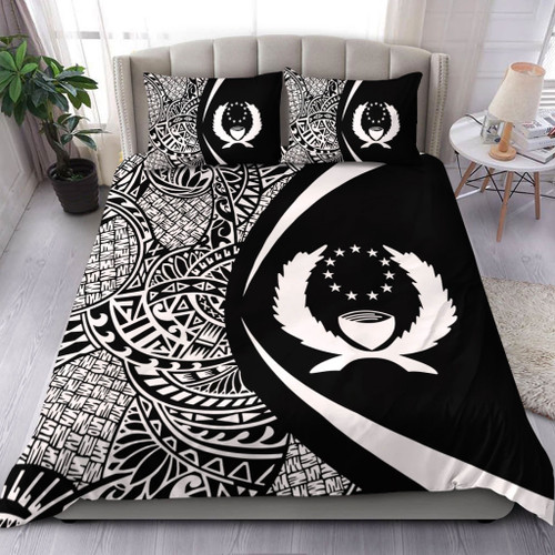 Pohnpei State Bedding Set Lauhala White Circle Style