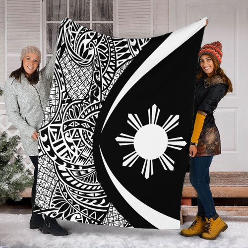Philippines Filipinos Premium Blanket Lauhala White Circle Style