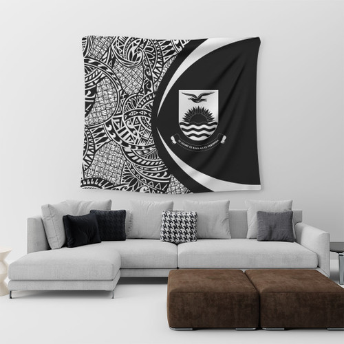 Kiribati Tapestry Lauhala White Circle Style