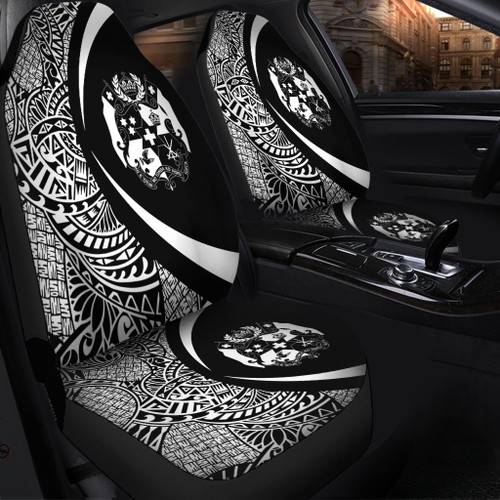 Tonga Car Seat Covers Lauhala White Circle Style
