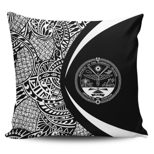 Marshall Islands Pillow Cover Lauhala White Circle Style
