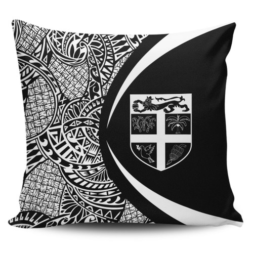 Fiji Pillow Cover Lauhala White Circle Style