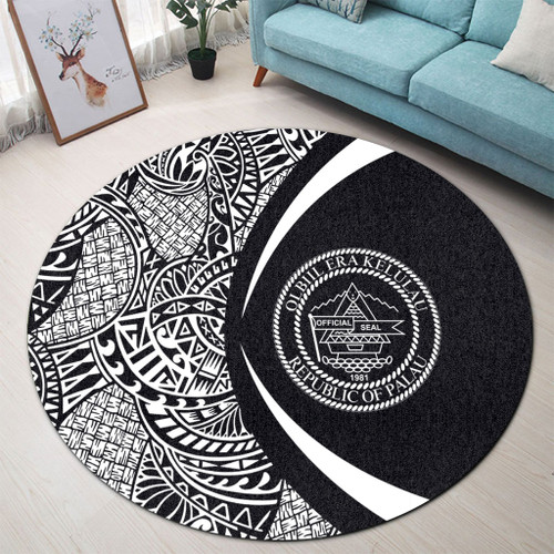 Palau Round Rug Lauhala White Circle Style