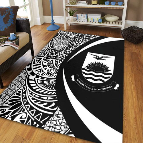 Kiribati Area Rug Lauhala White Circle Style