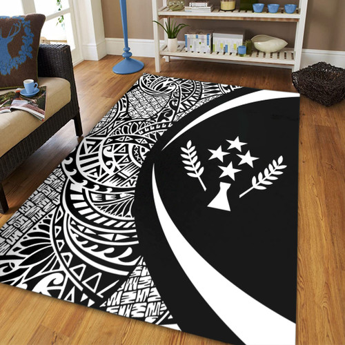 Kosrae Area Rug Lauhala White Circle Style