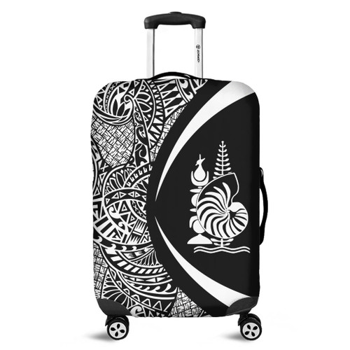 New Caledonia Luggage Cover Lauhala White Circle Style