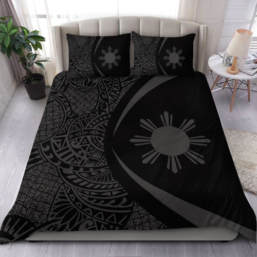 Philippines Filipinos Bedding Set Lauhala Gray Circle Style