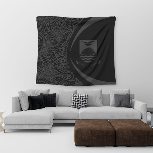 Kiribati Tapestry Lauhala Gray Circle Style
