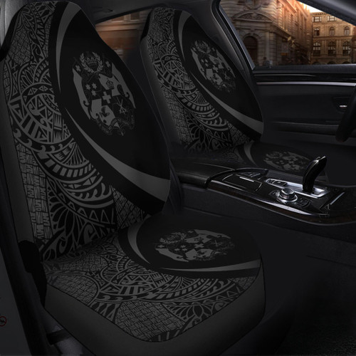 Tonga Car Seat Covers Lauhala Gray Circle Style