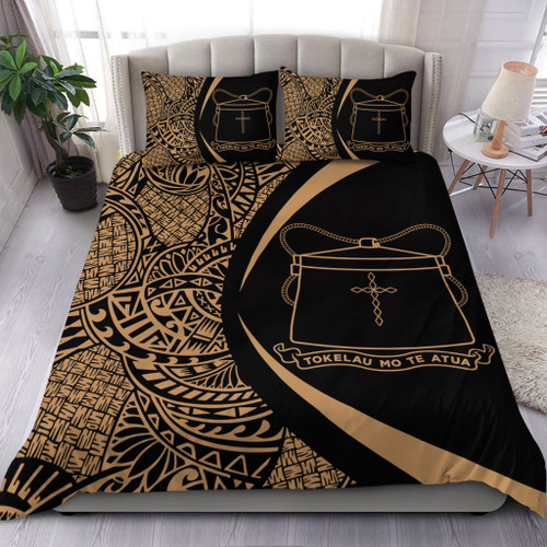 Tokelau Bedding Set Lauhala Gold Circle Style