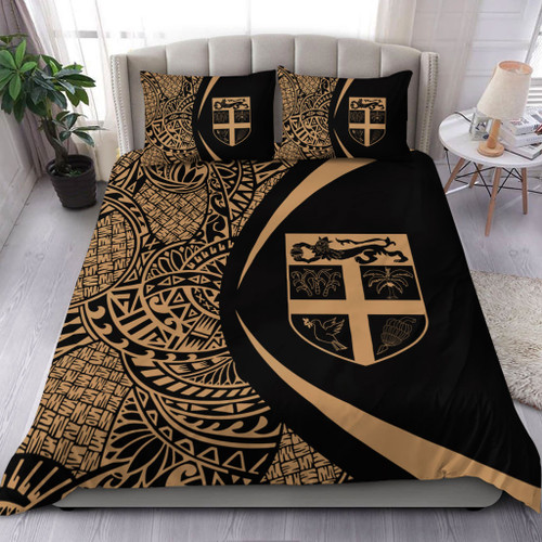 Fiji Bedding Set Lauhala Gold Circle Style