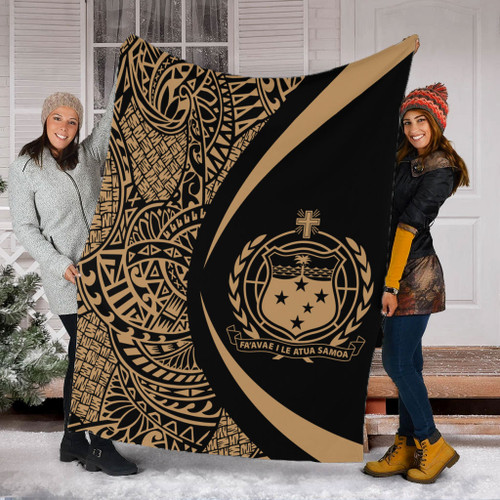 Samoa Premium Blanket Lauhala Gold Circle Style