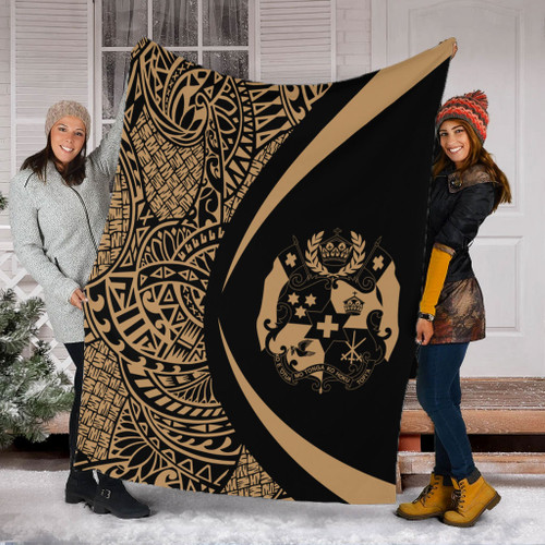 Tonga Premium Blanket Lauhala Gold Circle Style