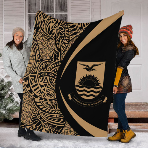 Kiribati Premium Blanket Lauhala Gold Circle Style