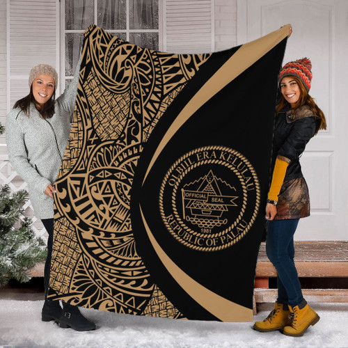 Palau Premium Blanket Lauhala Gold Circle Style