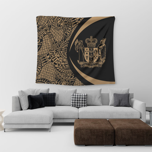 New Zealand Tapestry Lauhala Gold Circle Style