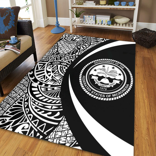 Federated States Of Micronesia Area Rug Lauhala Gold Circle Style
