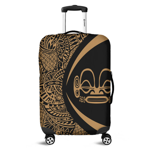 Marquesas Islands Luggage Cover Lauhala Gold Circle Style