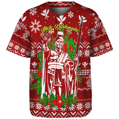 Hawaii Baseball Shirt Christmas Hawaii King Kanaka Maoli Pattern