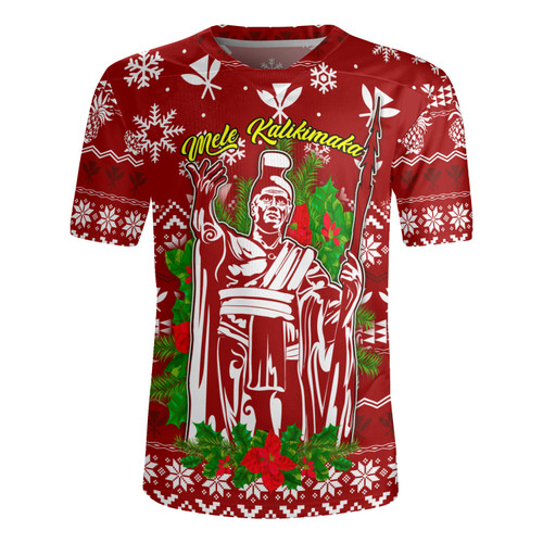 Hawaii Rugby Jersey Christmas Hawaii King Kanaka Maoli Pattern