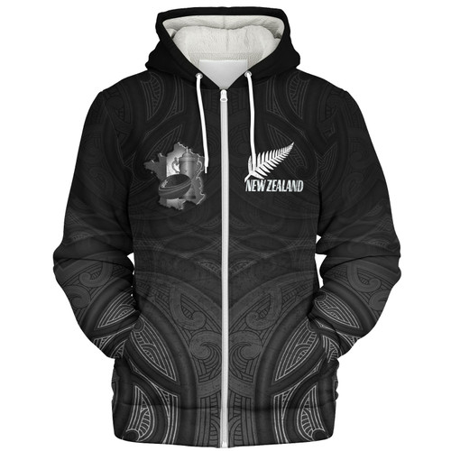 New Zealand Sherpa Hoodie Rugby Ball Style