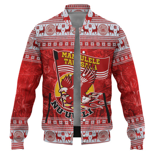American Samoa Baseball Jacket Nu'uuli Christmas Style