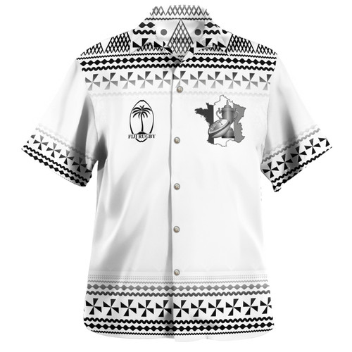 Fiji Hawaiian Shirt Rugby Ball Tapa Patterns