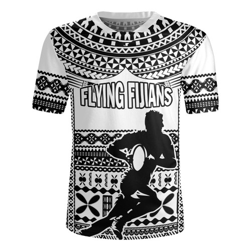 Fiji Rugby Jersey Flying Fijians Rugby Tribal Pattern 2023