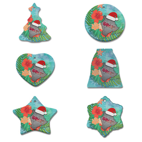 Hawaii Christmas Ceramic Ornament Hawai'i The Big Island