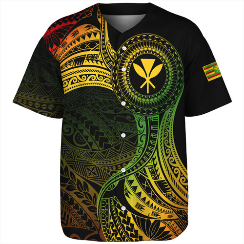 Hawaii Baseball Shirt Kanaka Maoli Round Polynesian Tribal Reggae