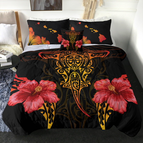 Hawaii Comforter Polynesian Hibiscus Animal