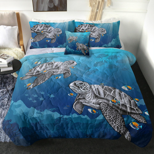 Hawaii Comforter Turtle And Humuhumunukunukuapua_a New