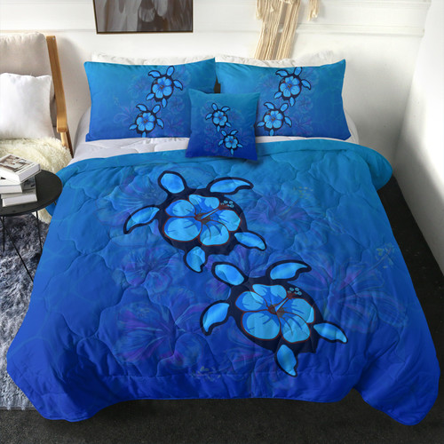 Hawaii Comforter Turtle Hibiscus Ocean