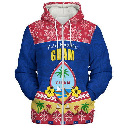 Guam Sherpa Hoodie Felis Nabidat Polynesian Style