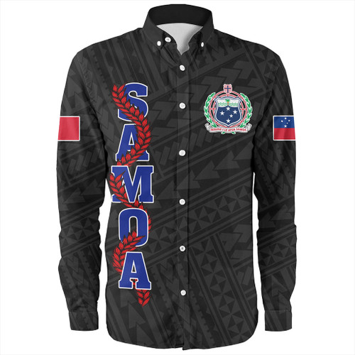 Samoa Long Sleeve Shirt Floral Ulafala Lei