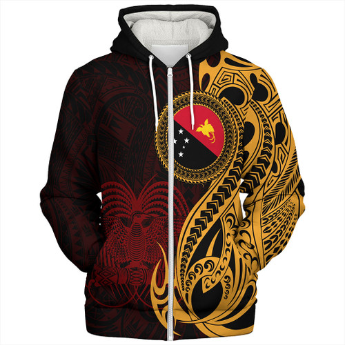Papua New Guinea Sherpa Hoodie PNG Tribal Tattoo Symbols