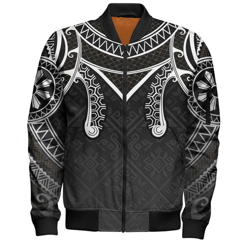 Philippines Filipinos Bomber Jacket Filipino National Tribal Patterns Style