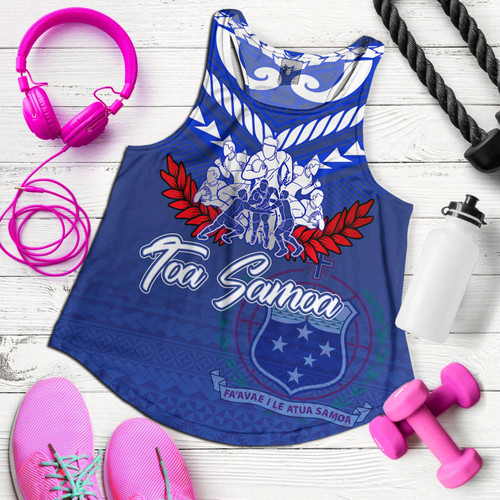 Samoa Women Tank Toa Samoa Tribal Pattern
