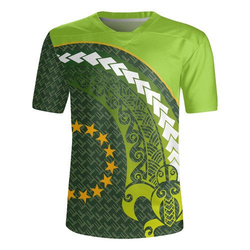 Cook Islands Rugby Jersey Turtle Tattoo Tribal