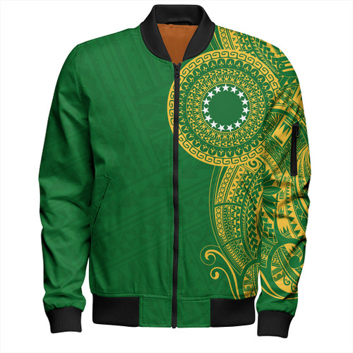 Cook Islands Bomber Jacket Tribal Tattoo Circle